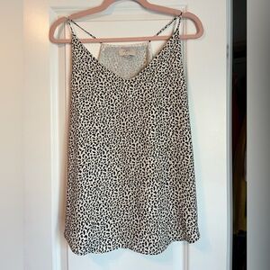 LOFT Black and White Patterned Camisole